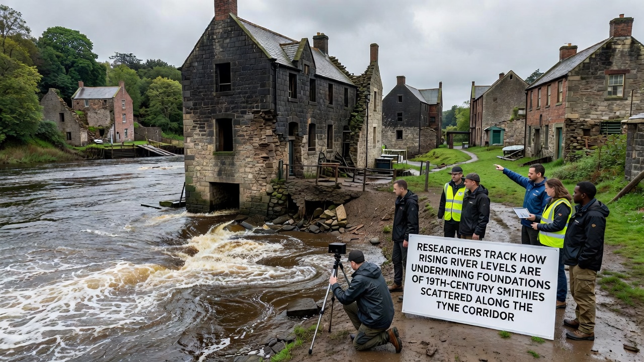 Researchers Track How Rising River Levels Are Undermining Foundations of 19th-Century Smithies Scattered Along the Tyne Corridor